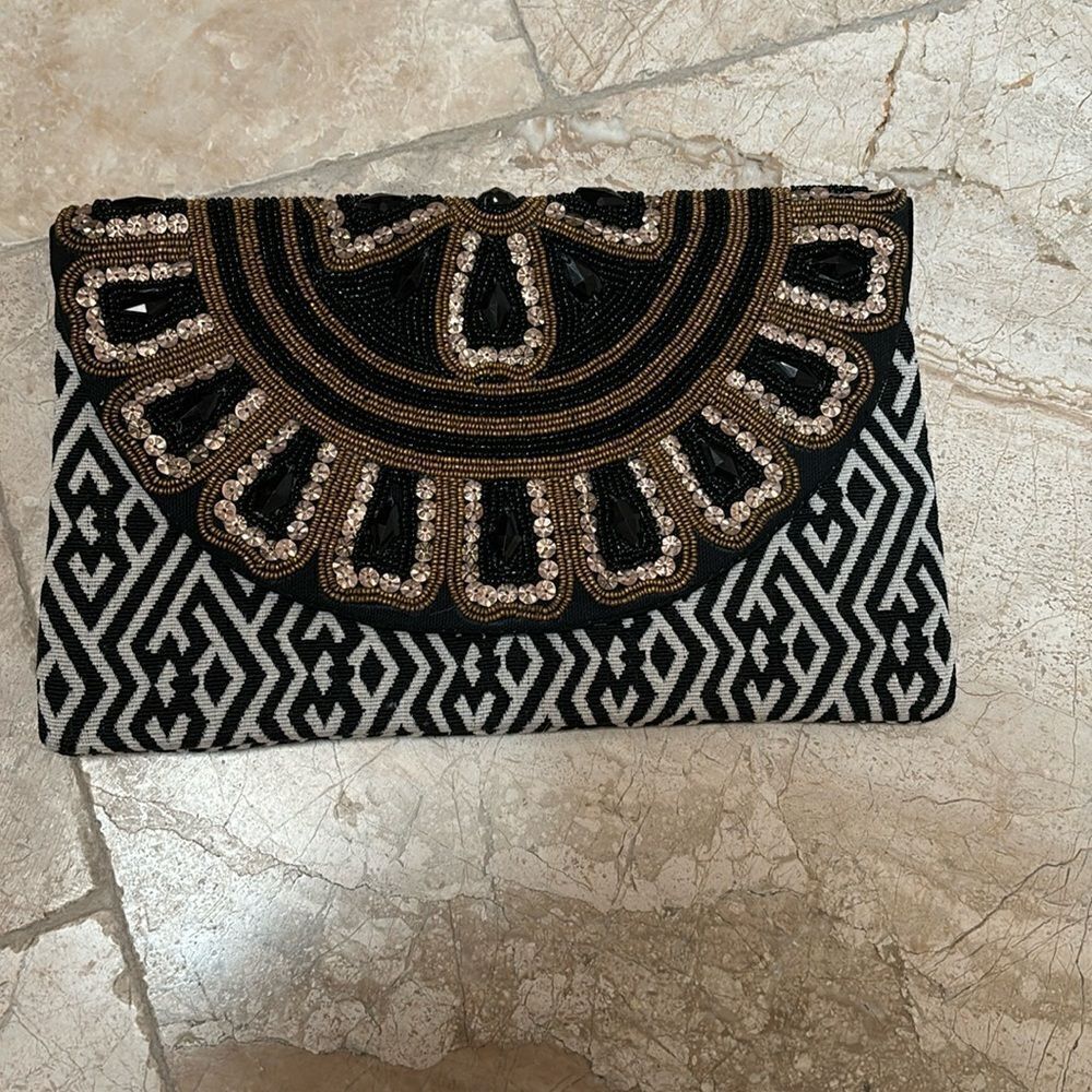 Vici collection Twilight handmade beaded crossbody clutch, brand new with tags